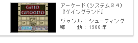 アーケード（システム２４）『ゲイングランド』：1988年稼動